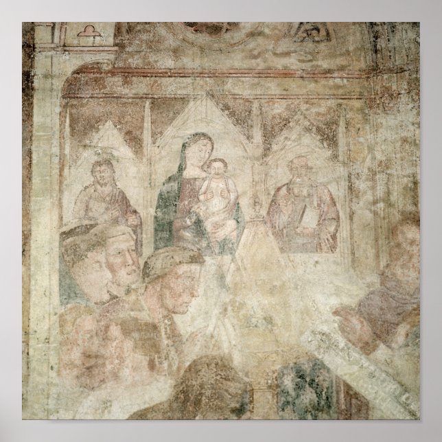 Póster St. Ranieri rezando en el templo (Frente)