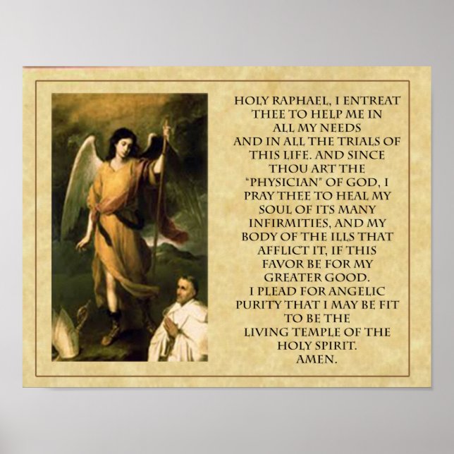 Póster St. Raphael Prayer (Frente)