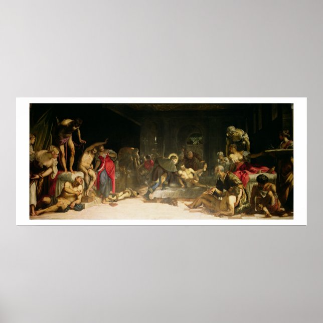 Póster St. Roch curando la plaga (Frente)