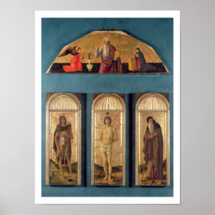 Póster St.Sebastian entre St. John el Bautista y el St.