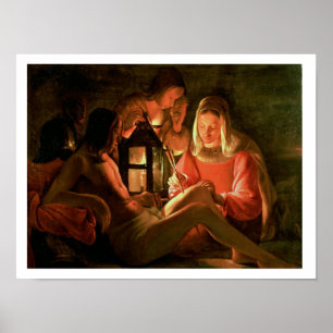 Póster St. Sebastian tendido por la mujer santa (el
