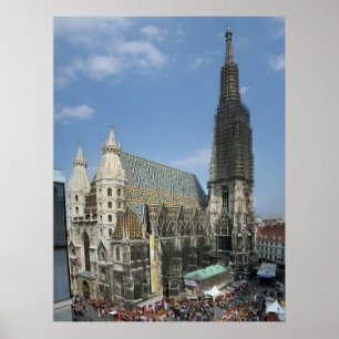 Póster St. Stephen's Cathedral, Vienna Austria