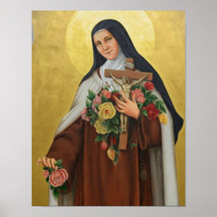 Póster St. Teresa de Lisieux poca flor de Jesús