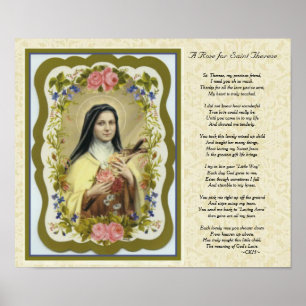 Póster St. Teresa del personalizable poco poema de la