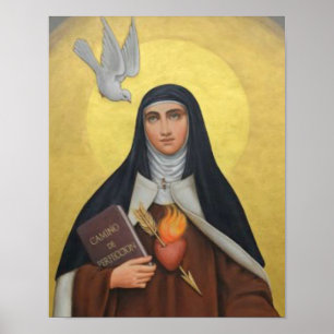 Póster St Teresa del santo carmelita de Ávila
