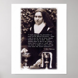 Póster St Teresa y el Eucharist. santo
