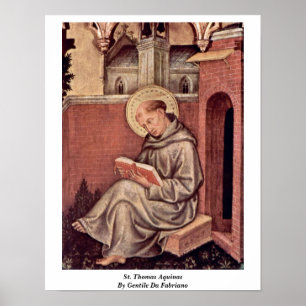 Póster St Thomas Aquinas de Gentile da Fabriano