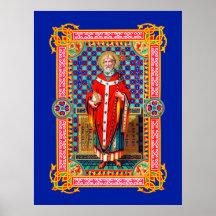 St. Thomas Becket en el Poster Red Chasuble (K 34)