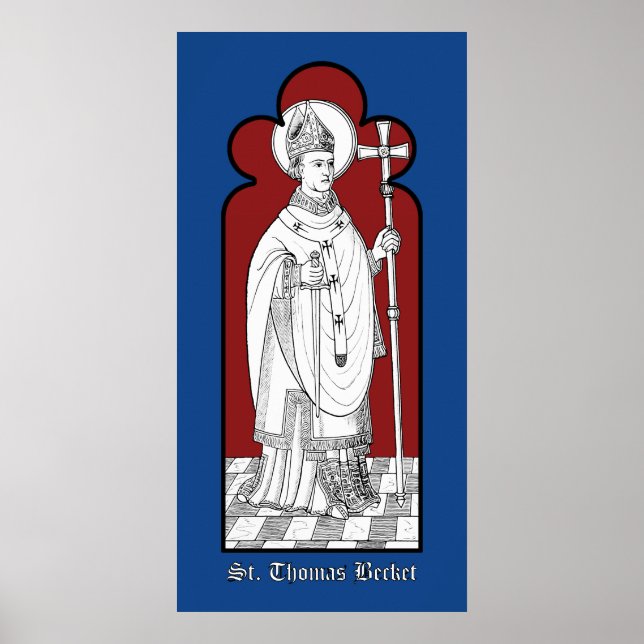 Póster St. Thomas Becket Holding a Sword (M 033) (Frente)