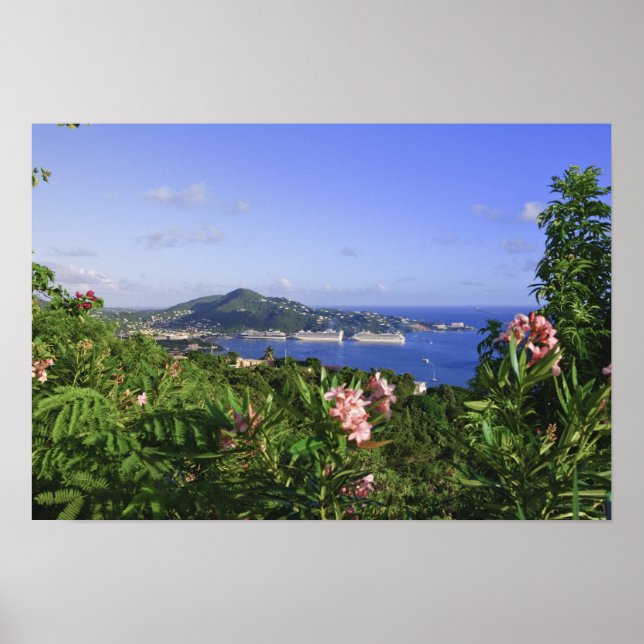 Póster St. Thomas, Islas Vírgenes de los Estados Unidos.  (Frente)