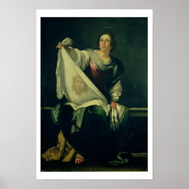 Póster St. Veronica, 1625-30 (aceite sobre lienzo) (Frente)