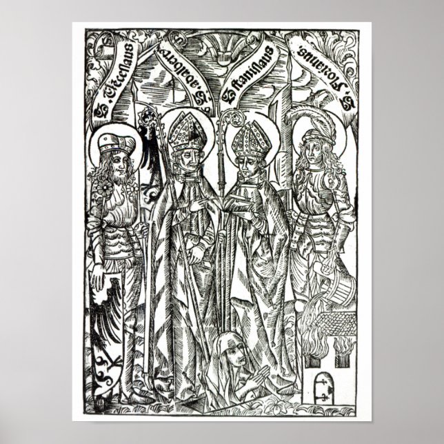 Póster St. Wenceslaus, Adalbert, Stanislaus St. Florian (Frente)