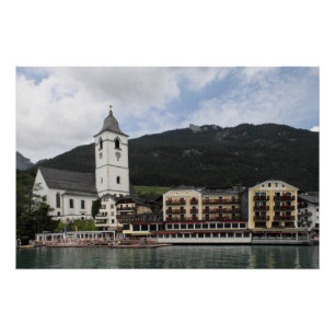 Póster St.Wolfgang Wolfgangsee, Salzburg Österreich