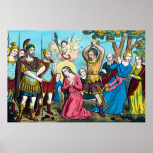 Póster Sta. Filomena siendo decapitada