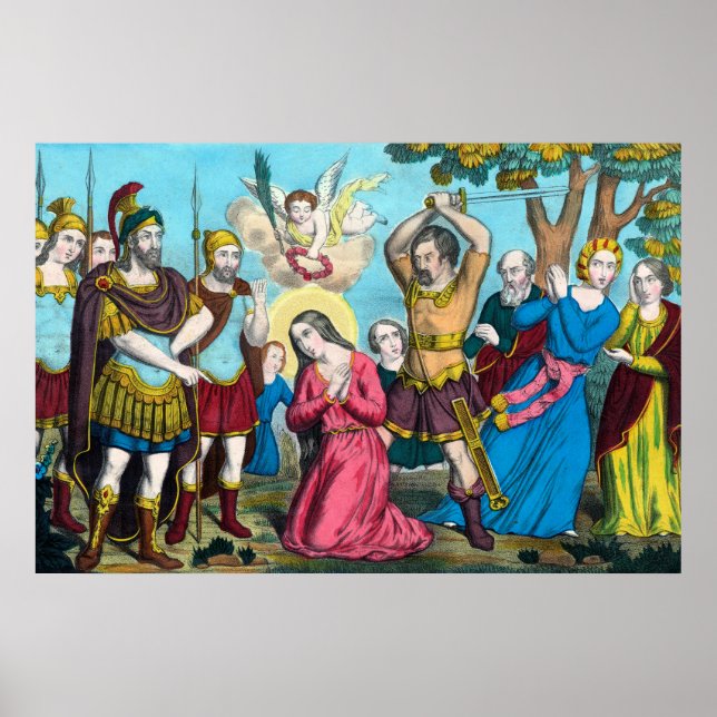Póster Sta. Filomena siendo decapitada (Frente)