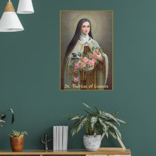 Póster Sta. Teresa de Lisieux la pequeña flor (BJE 01)