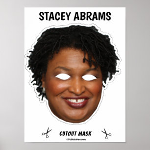 Póster STACEY ABRAMS Halloween Mask