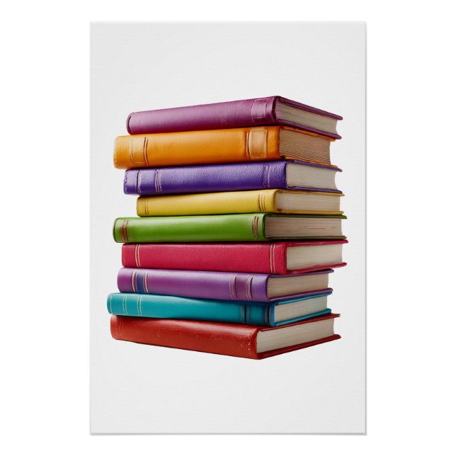 Póster Stack of Colorful Books (Anverso)