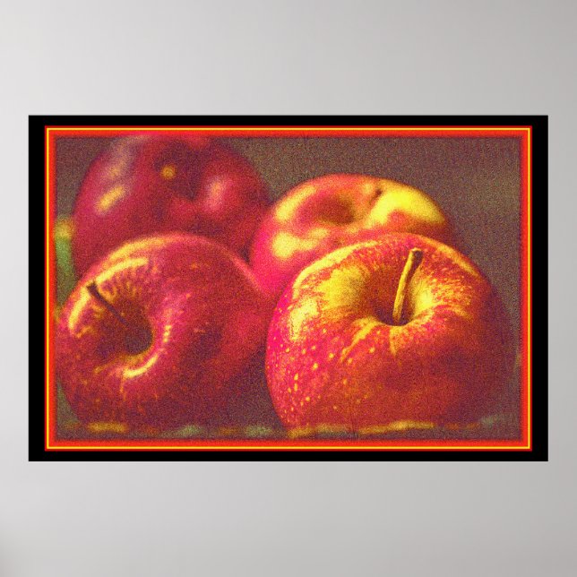 Póster "Stack of Red Apples Fruit" Foto escueta. ¡Hazte c (Frente)