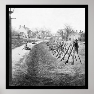 Póster Stacked Federal Rifles in Petersburg, VA 1865