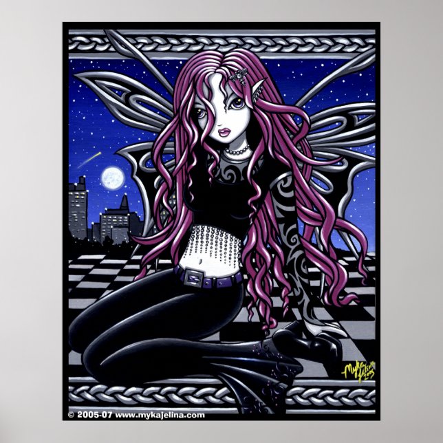 Póster Stacy Pink Feary City Scape Tattoooed Poster (Frente)