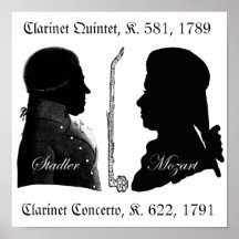 Stadler and Mozart Clarinet Poster
