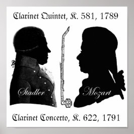 Póster Stadler and Mozart Clarinet Poster