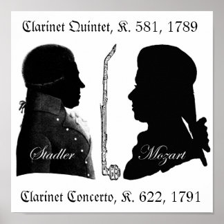 Póster Stadler and Mozart Clarinet Poster