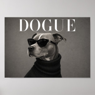 Póster Staffordshire Bull Terrier Editorial de Moda Perro
