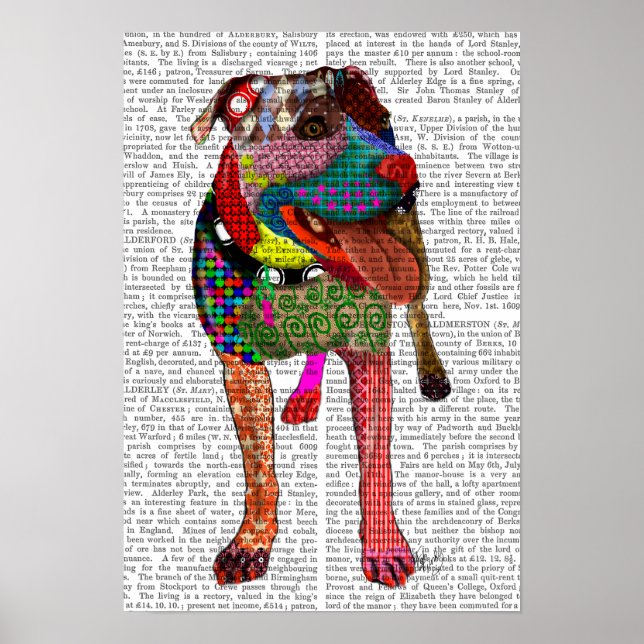 Póster Staffordshire Bull Terrier - Patchwork (Frente)