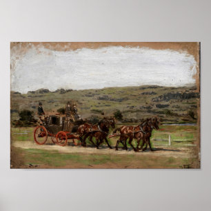 Póster Stagecoach Old West Vintage