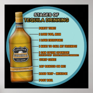 Póster Stages of Tequila