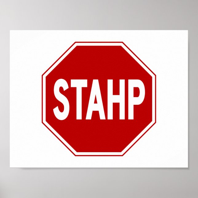 Póster ¡STAHP! Cartel (Frente)
