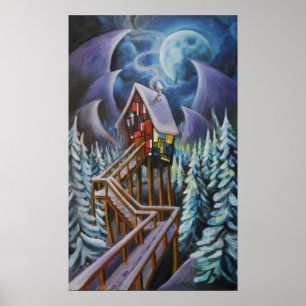 Póster Stained Glass Cabin