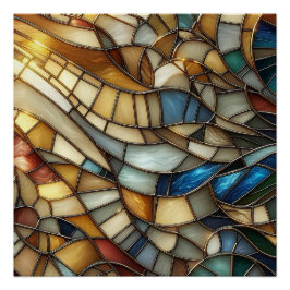 Póster Stained Glass Waves
