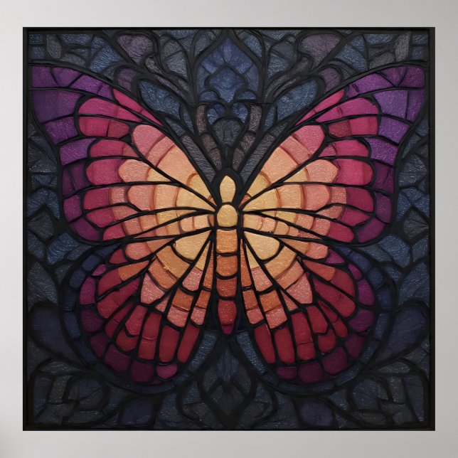 Póster StainedGlassButterFly (Frente)