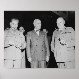 Póster Stalin, Truman Y Churchill — Foto De La Segunda Gu