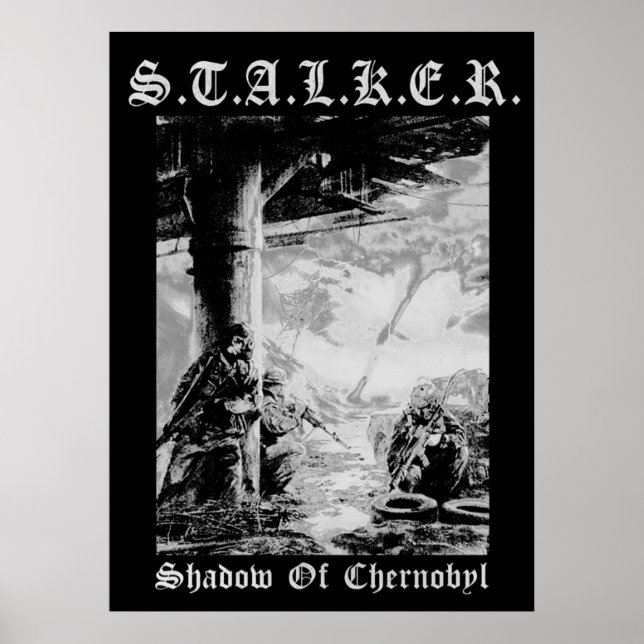 Póster STALKER Black Metalizado (Frente)