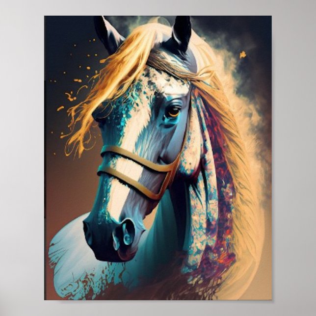 Póster Stallion Abstract Art (Frente)