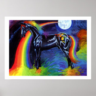 Póster Stallion arcoiris
