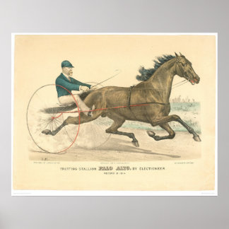Póster Stallion Trotting Palo Alto por Electioneer (1791A