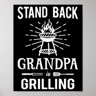 Póster Stand Ck Grandpa is Gril Funny Bbq Rbecue