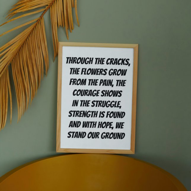 Póster Stand Our Ground Inspirador Mini Poem (Subido por el creador)