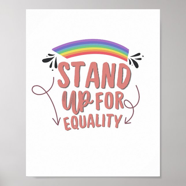Póster Stand up for Equality - Inclusive Pride Wall Art  (Frente)