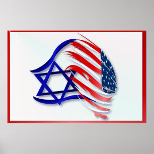 Póster Stand with Israel yard sign