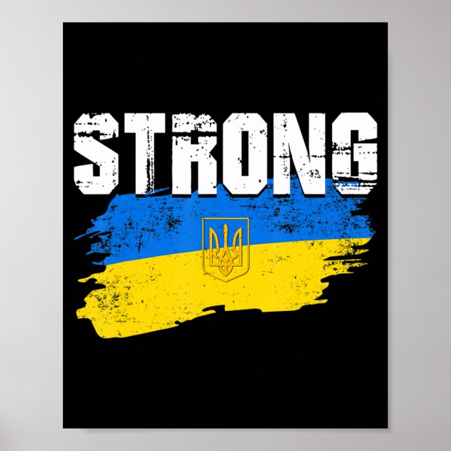 Póster Stand With Ukraine Love Support Ukraine Men Women  (Frente)