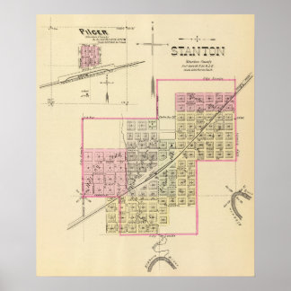 Póster Stanton y Pilger, Nebraska