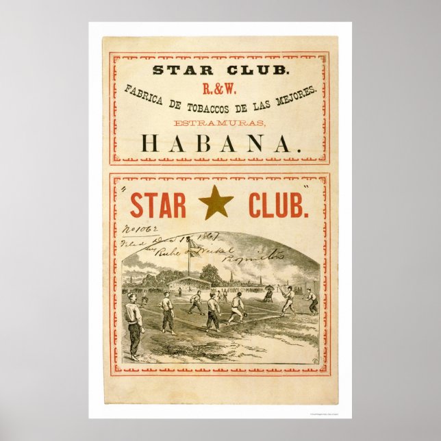 Póster Star Club Béisbol 1867 (Frente)