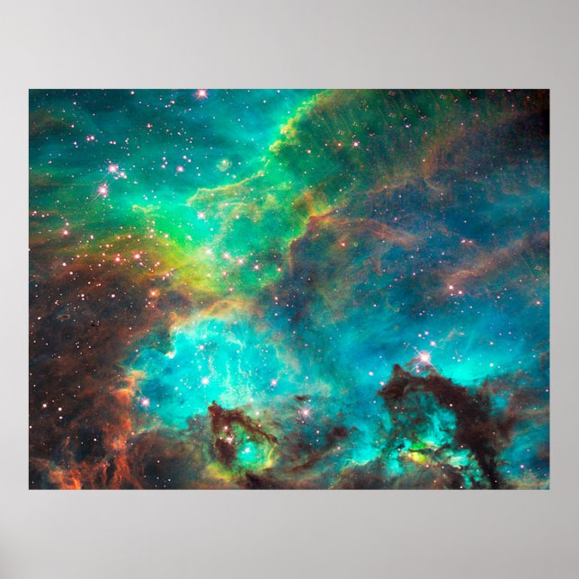Póster Star Cluster NGC 2074 en valor de nube cósmica (Frente)