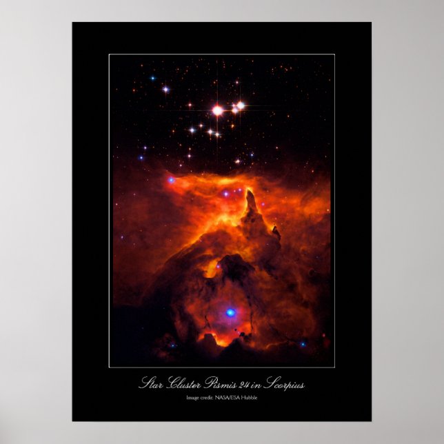 Póster Star Cluster Pismis 24, núcleo de NGC 6357 (Frente)